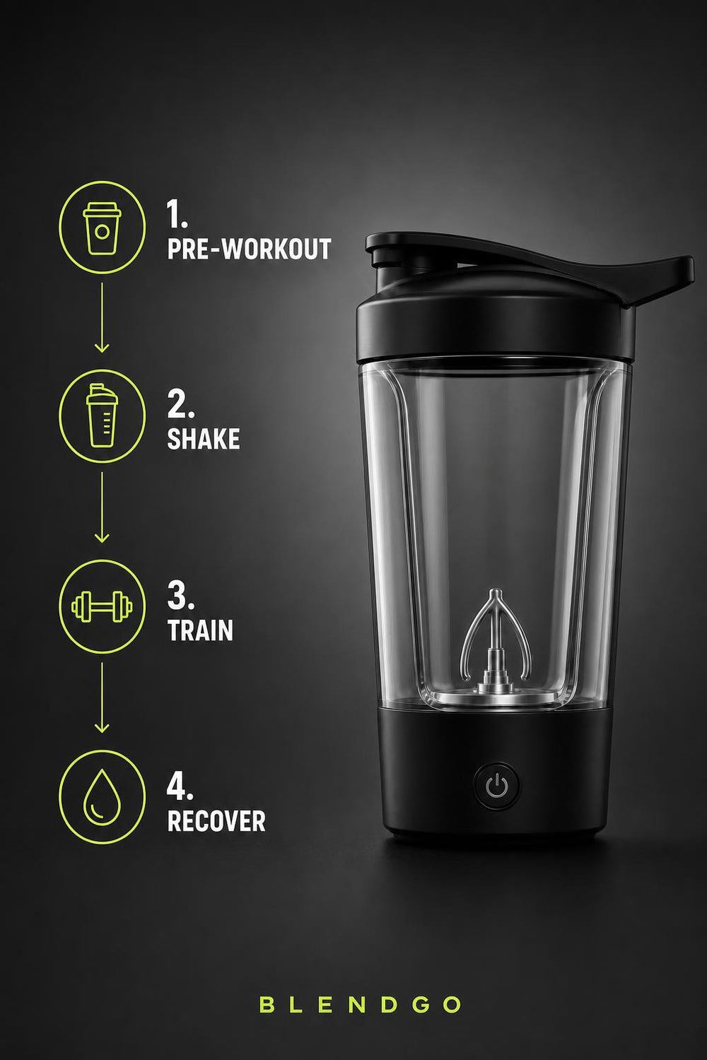 BlendGo - Cómo usarlo: pre-entreno, batido, entrena, recupera